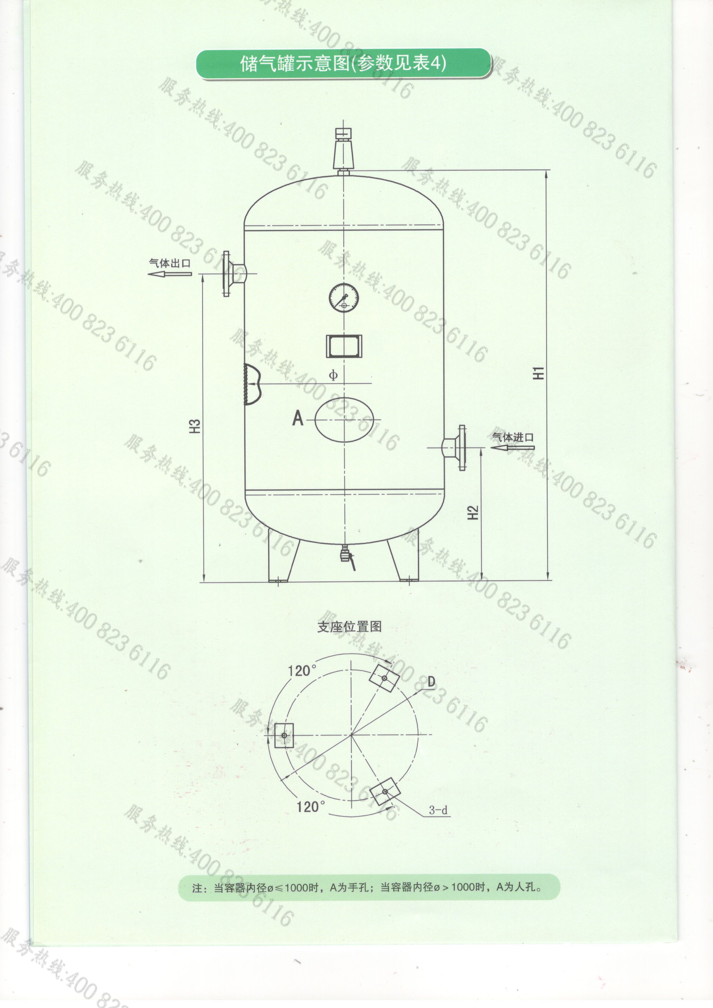 申江储气罐产品参数5